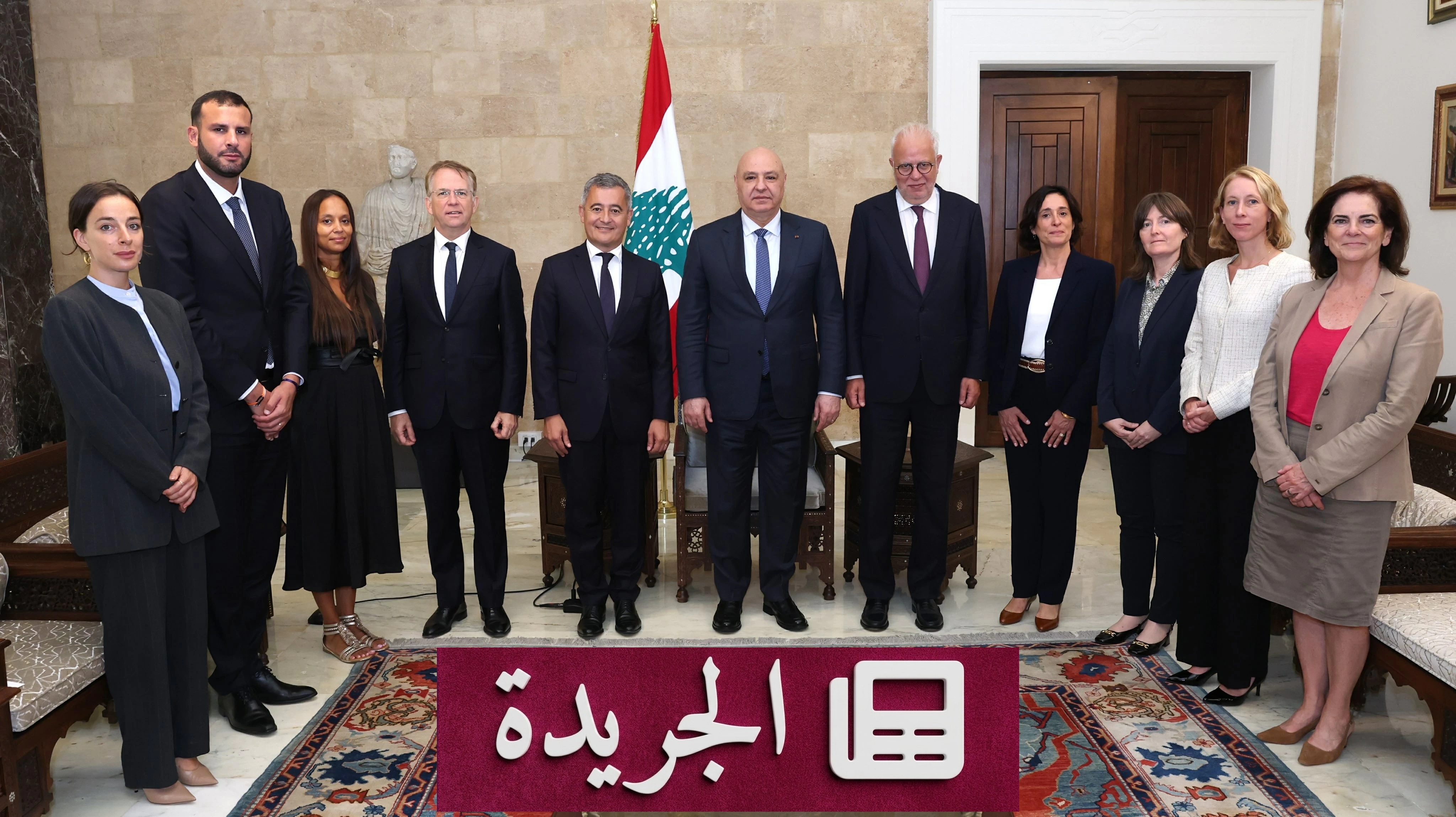 الرئيس اللبناني يستقبل وزير العدل الفرنسي ويؤكد دعم المبادرة الأوروبية لجنوب لبنان - آخر أخبار الجريدة