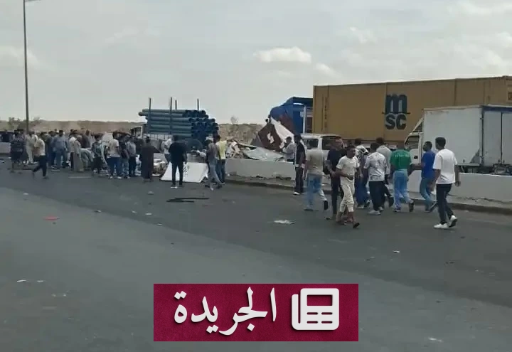 مصرع 8 وإصابة 7 في حادث تصادم مروع بالطريق الأوسطي بمدينة السادس من أكتوبر - آخر الأخبار - الجريدة
