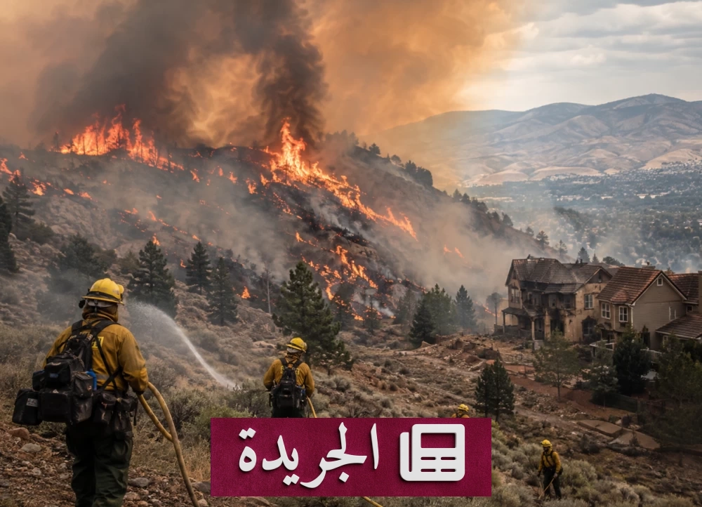 نجاح فرق الإطفاء في احتواء 27% من حريق غابات نيفادا الأمريكي - آخر أخبار الجريدة