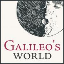 伽利略的世界展览标志，上面有1610年《星之使者》中手工雕刻的月球图像和标题“伽利略的世界”。＂>
                         </div>
                        </div>
                       </div>
                      </div>
                      <div class=