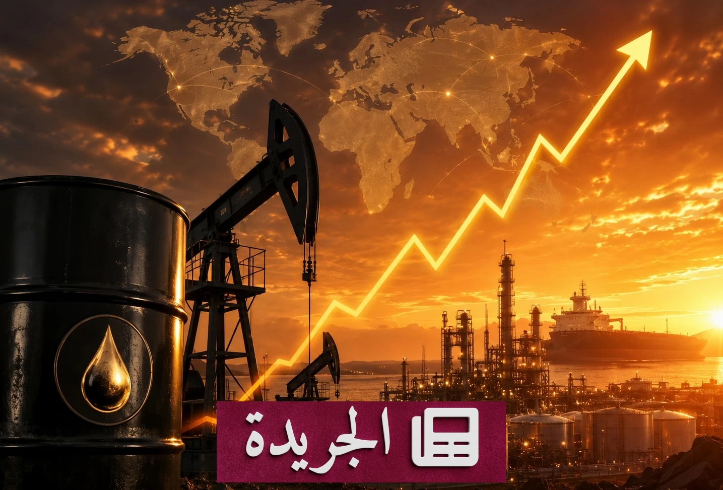 ارتفاع حاد لأسعار النفط يتجاوز دولارين وسط مخاوف إمدادات عالمية - آخر الأخبار - الجريدة