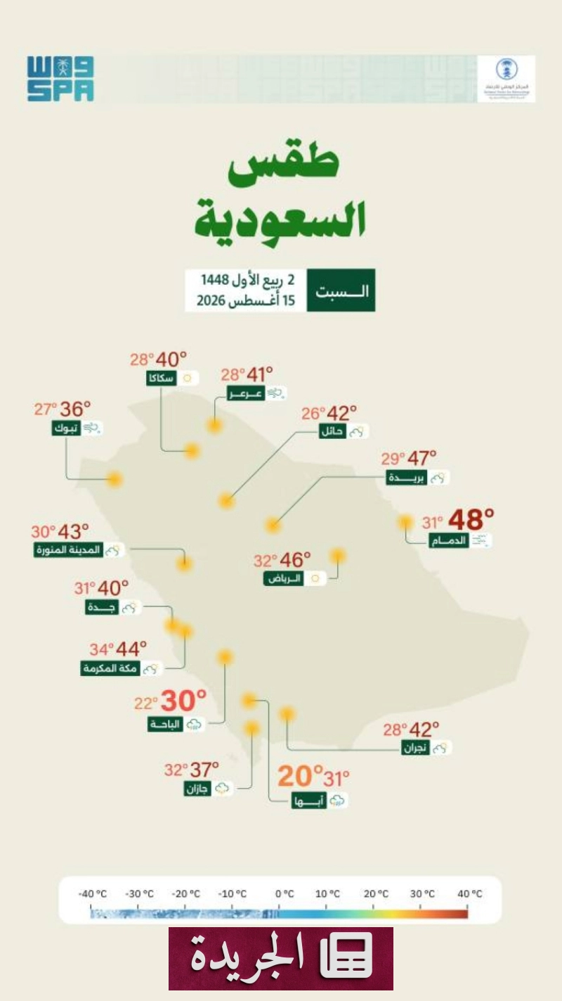 استمرار تأثير الرياح والأتربة على مناطق المملكة - آخر أخبار الجريدة