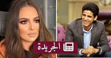 صورة للفنان حمدي الميرغني وزوجته الفنانة إسراء عبد الفتاح، مع عنوان يشير إلى حذف منشور الانفصال