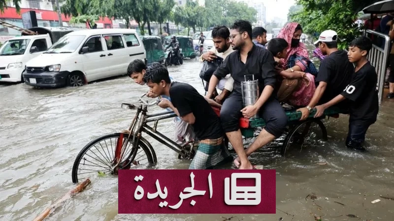 صورة توضح حجم الفيضانات والانهيارات الأرضية في بنغلاديش بعد هطول الأمطار الغزيرة