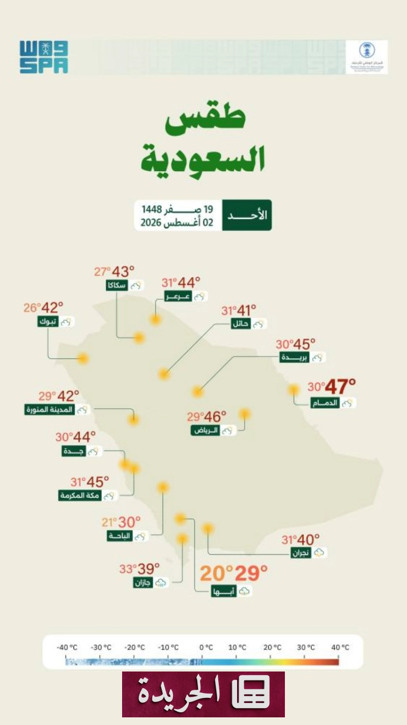 تحذيرات من تقلبات جوية في البحر الأحمر والخليج العربي - آخر الأخبار - الجريدة